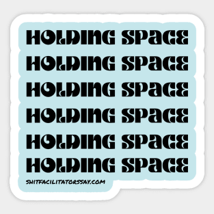 Black Holding Space Sticker